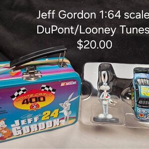 Nascar Blue and Black Diecast Car with Lunchbox